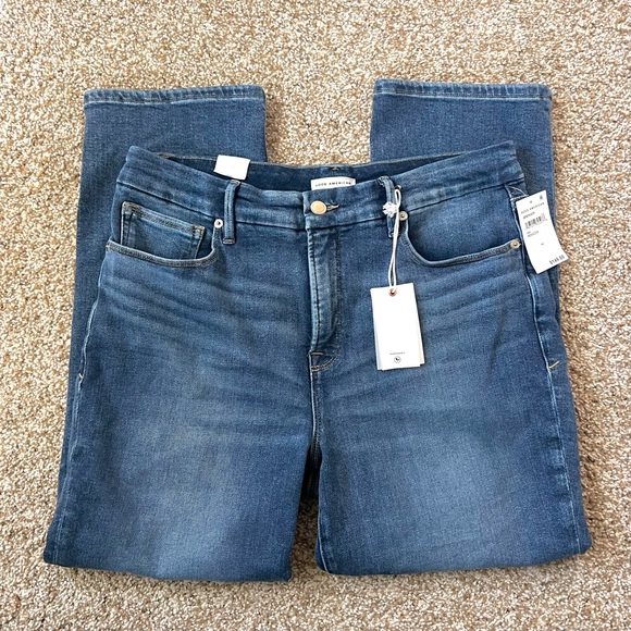 NWT Good American Good Petite Straight Jeans in Indigo 254 Size 14P - Picture 4 of 12